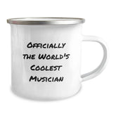 Funny Musician Gifts for Friends, 'Officially The World's Coolest Musician', Camping Mug, Graduation Unique Gifts from Family - Image 2